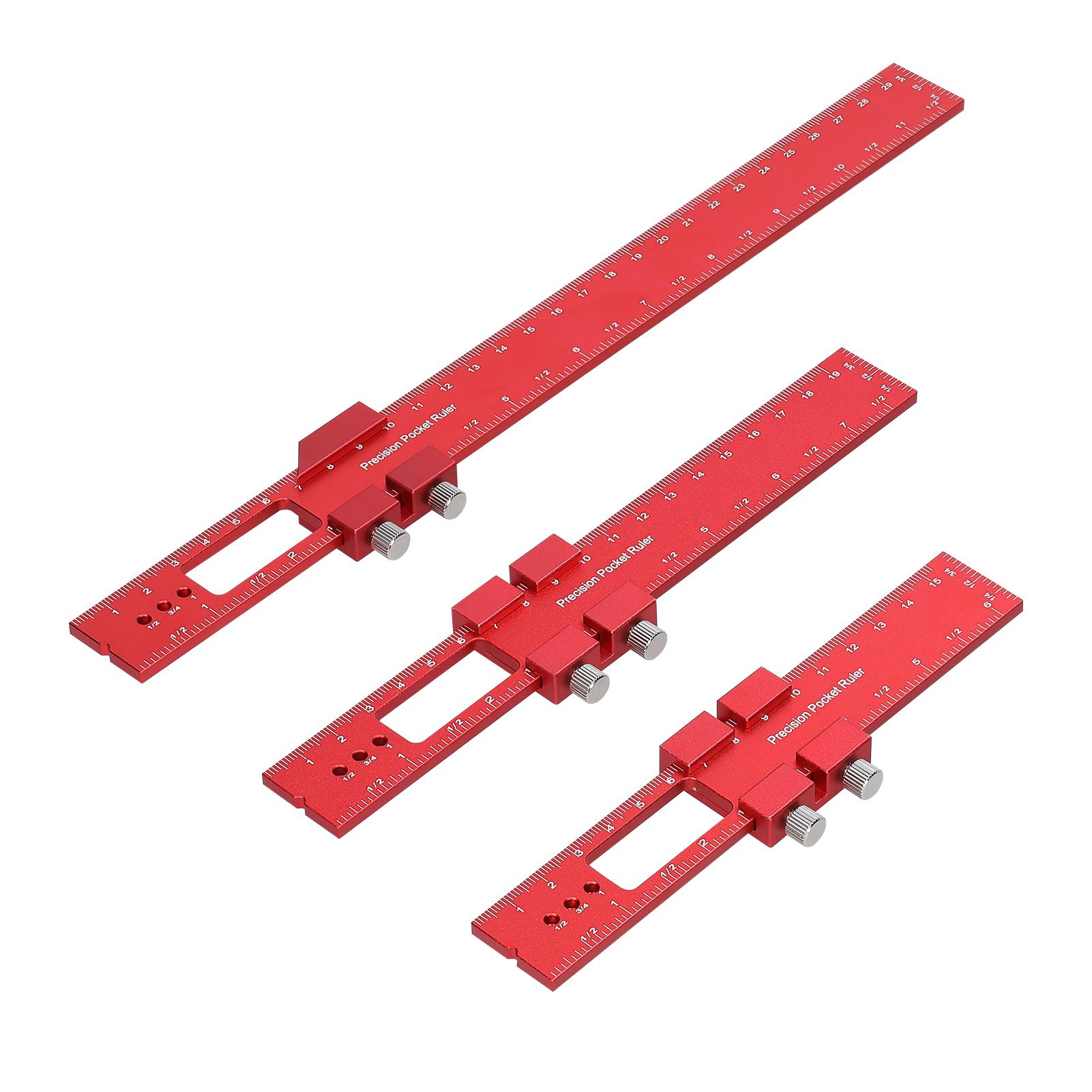 

Измерительная линейка из алюминиевого сплава, 45 градусов, деревообрабатывающий разметочный калибр, британский и 0 красный