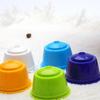 QX2E Coffee Filters Cups Set with Convenient Brush and Spoon Included Plastic Texture