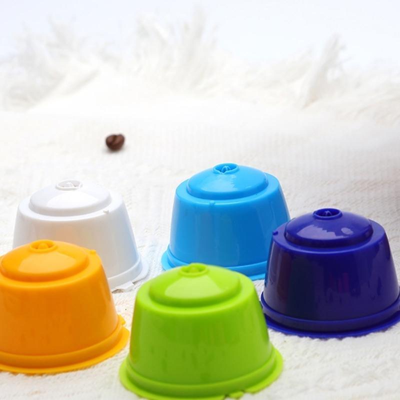 QX2E Coffee Filters Cups Set with Convenient Brush and Spoon Included Plastic Texture