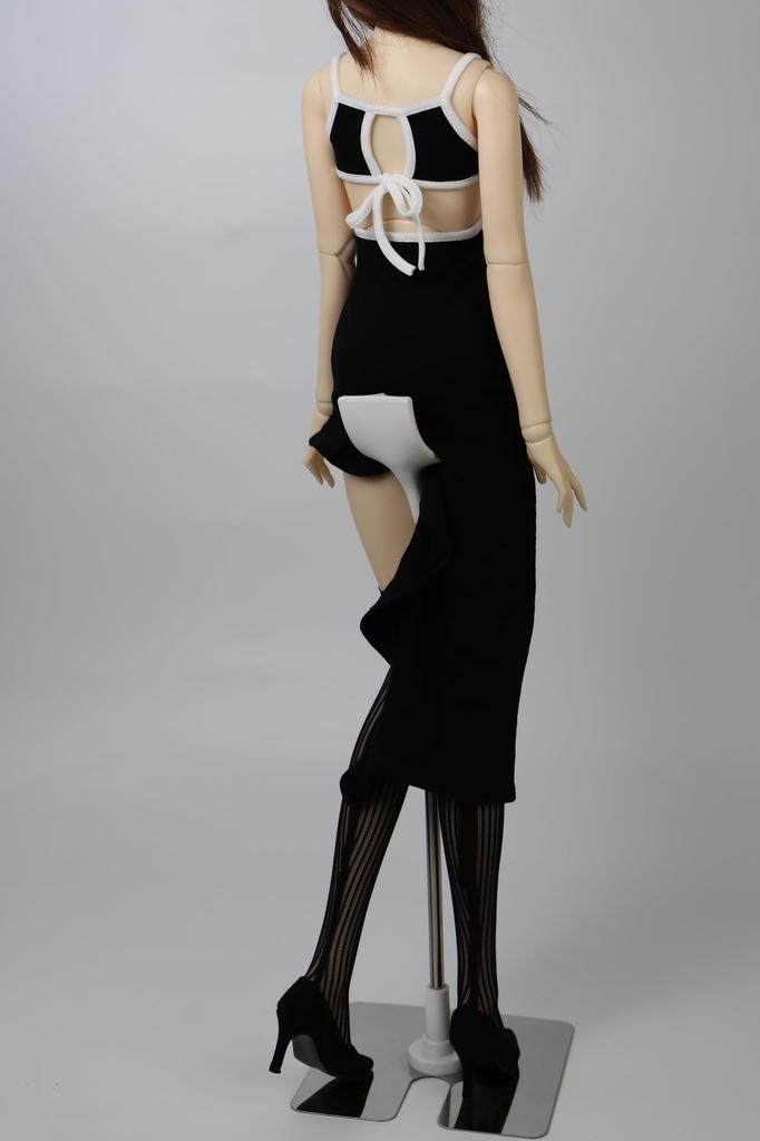 HAMRETHYPPZ 13 14 16 BJD Children's Clothing Set, BJD Children's Clothes BJD Doll Color Edge Crash Wave Skirt, Dress, Sexy Wave Skirt, Black Wave