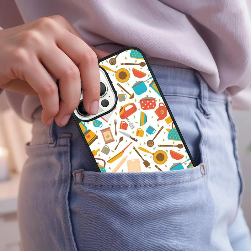Baking Cooking Utensils Chef Phone Case For iPhone 17 Air 15 16e 14 13 Pro Max Coque 12 11 Pro Max PLUS cover