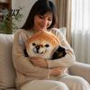 Funny Shiba Plush 35/45CM What The Dog Doing Toy, Plushie, Detachable Comfortable Stuffed Doll Knife Shield Doll, Soft Pillow, Novelty Abstract