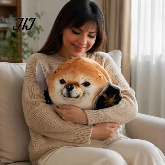 Funny Shiba Plush 35/45CM What The Dog Doing Toy, Plushie, Detachable Comfortable Stuffed Doll Knife Shield Doll, Soft Pillow, Novelty Abstract