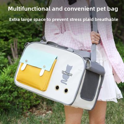 Cat Bag Portable Go Out Cat Portable Oblique Span Large Capacity Bag Ventilated Breathable Anti-stress Dog Oversized Pet Bags