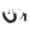 Black Air Duster Gun Pneumatic Wind Blowing Kit Set with Small EU Connector PU Hose