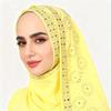 A007 Rhinestone & Pearl Embellished Long Scarf with Lace Trim
