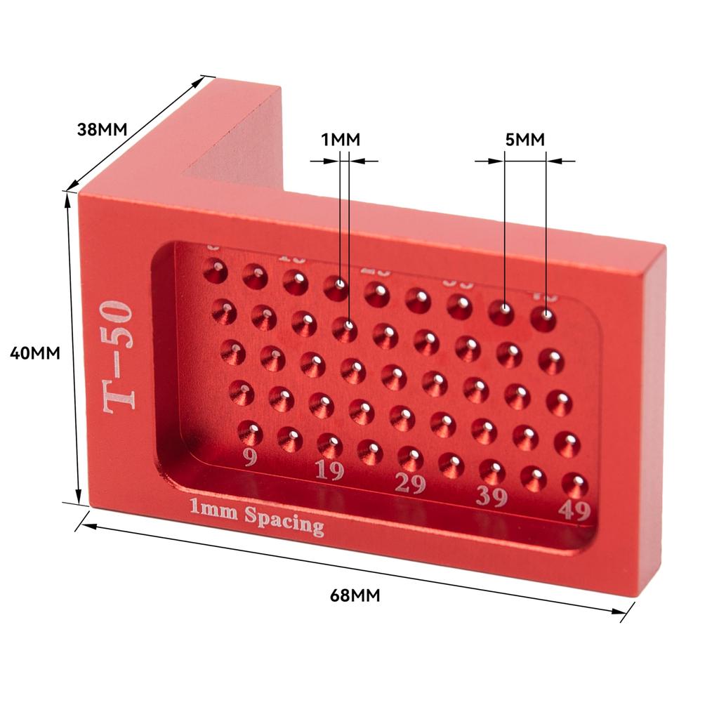 HFS(R) Winkelmesser, Winkel, Direkte Markierung, Hohe Präzision, 1 mm, Tischlerei, Holzbearbeitung, Markierungsbereich: 5-49mm