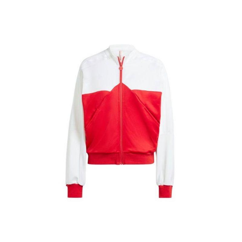 adidas Originals Women's Red White Colorblock Short Track Jacket IM5008
