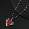 Anime JOJO'S BIZARRE ADVENTURE Collana Pietra Rossa di Aja Ciondolo Cosplay Collana a Catena Girocollo Collane Ciondoli Gioielli Donna Uomo