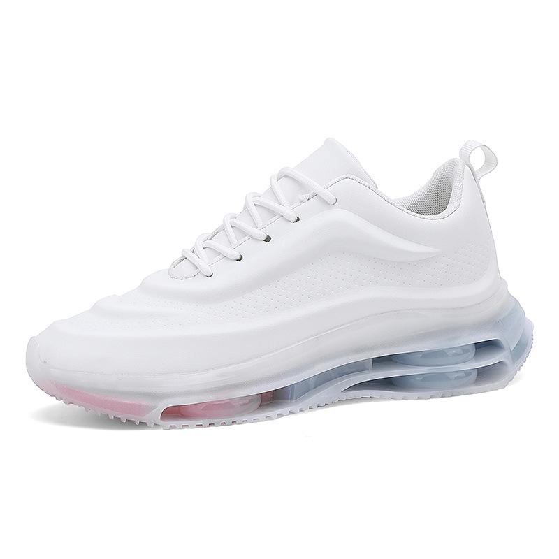 Nové pánské bílé voděodolné kožené ležérní lehké trendy tenisky pro tátu