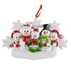 Adorable Resin Snowman Family Christmas Wreath Decorative Snowflake Holiday Ornament