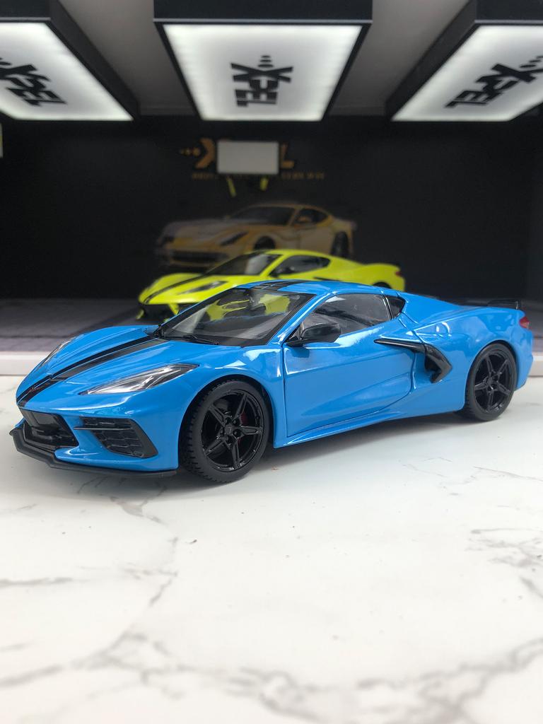 AABJY1 Maisto 1:24 Chevrolet Corvette Stingray Coupe 2020 car model, zinc alloy metal decoration, collectible gift car