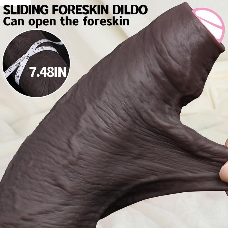 Wearable Realistic Strapon Dildo Skin Testicles Sliding Anal Vagina Sexy Adult Masturbation Big Penis For Women Sex Toys Dildos