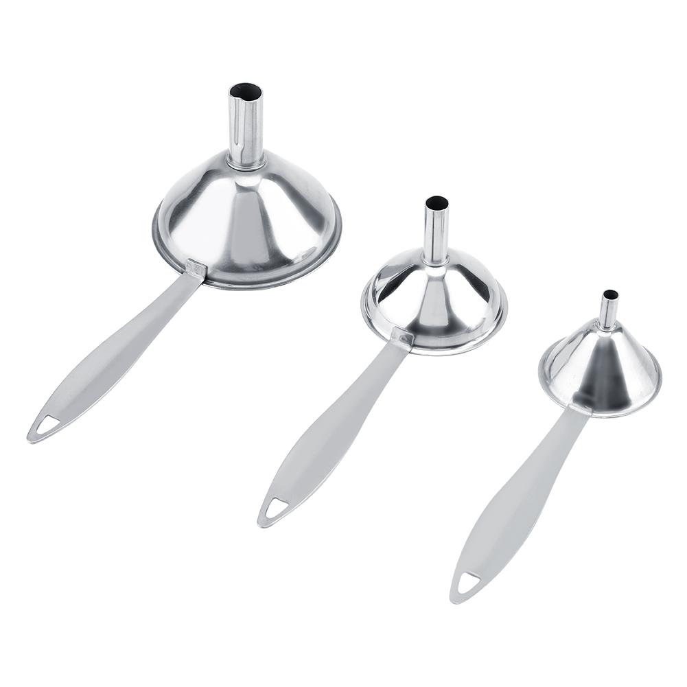 Kitchen Funnel Set Stainless Steel Large Funnel Medium Small Funnel