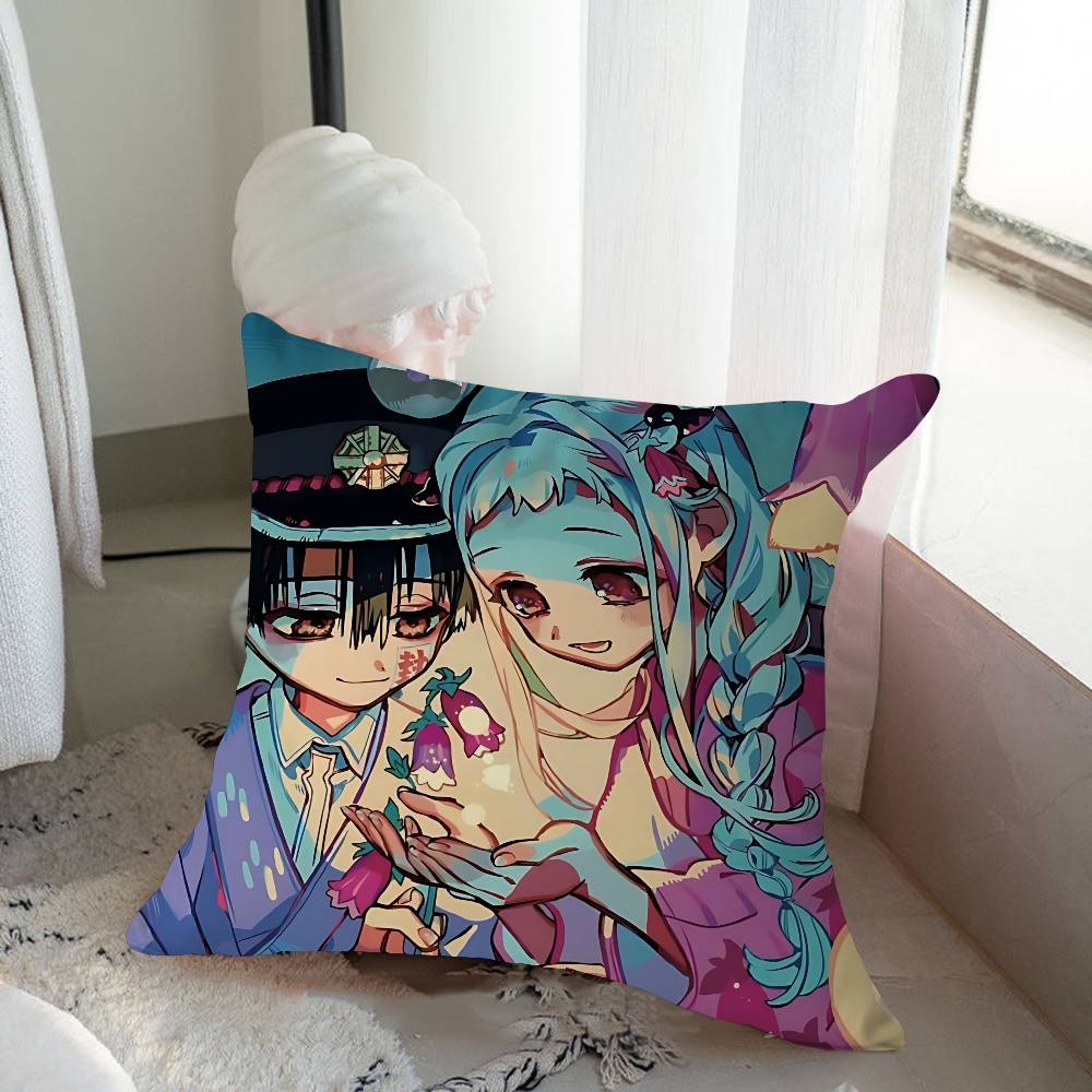 Anime Toilet-bound Hanako-kun Stitch Lucky Dragon Pillow Cover Sofa Cushion Cover Home Room Decoration Children Gift