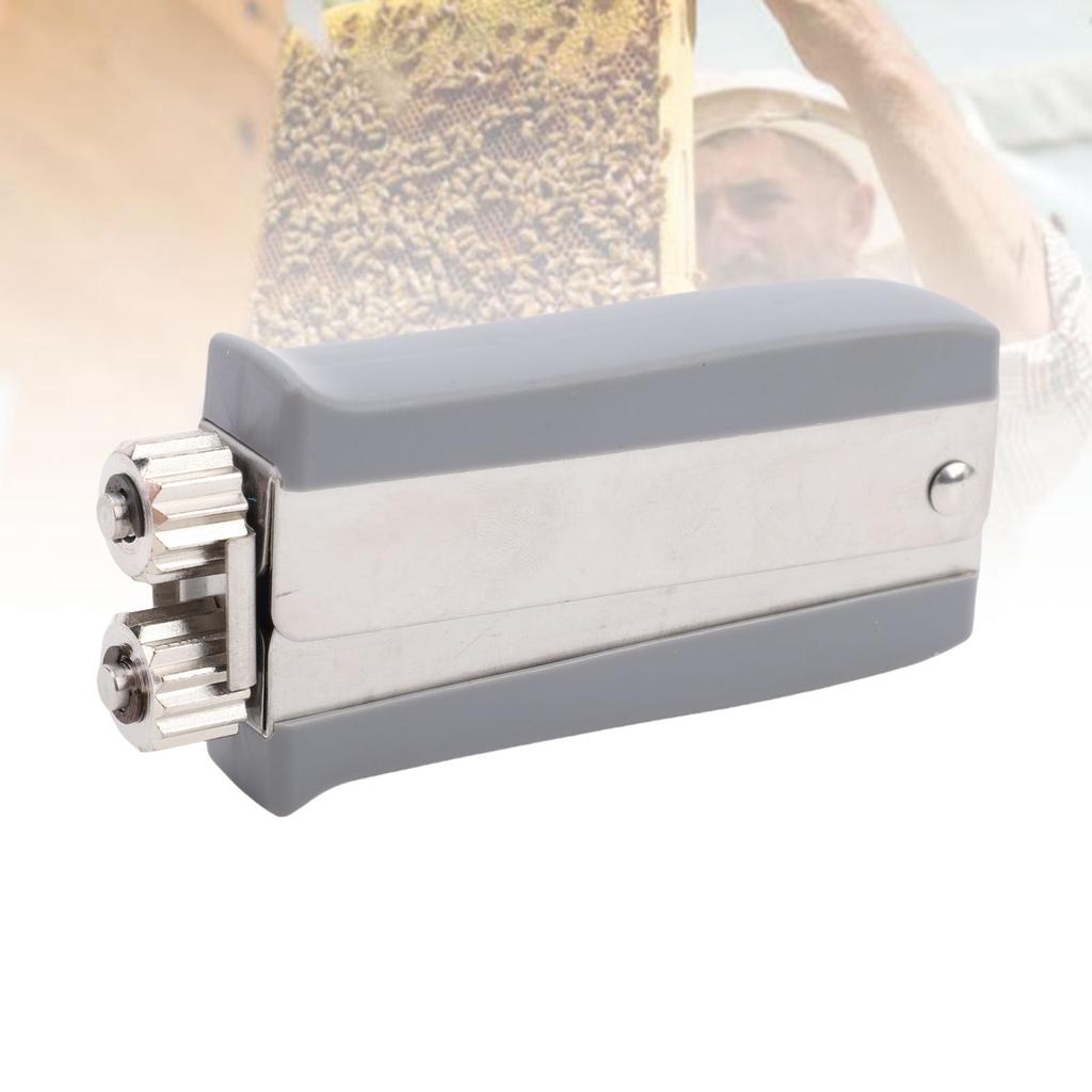Beekeeping Frame, Stainless Steel Wire Cable Tensioner Crimper, Bee Hand Tool with Metal Wheels Plastic Handle, Wire Cable Crimping Tool for Beekee