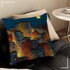 Winter Holiday Town Cushion Cover Car Throw Pillow Case For Sofa Car Christmas Gift 40x40cm 45x45cm