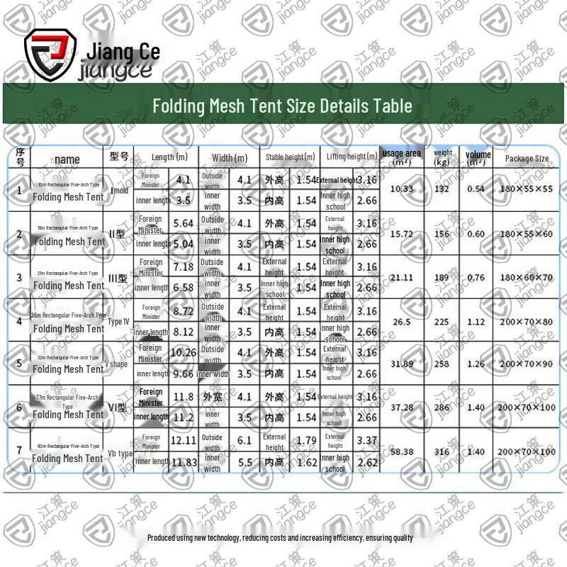 Jiangce Heavy-Duty Outdoor Frame Tents & Accessories