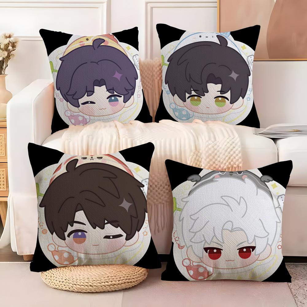Cartoon Love And Deepspace Sylus Pillow Case Silky Elegant Comfort Sofa Bed Invisible Zipper