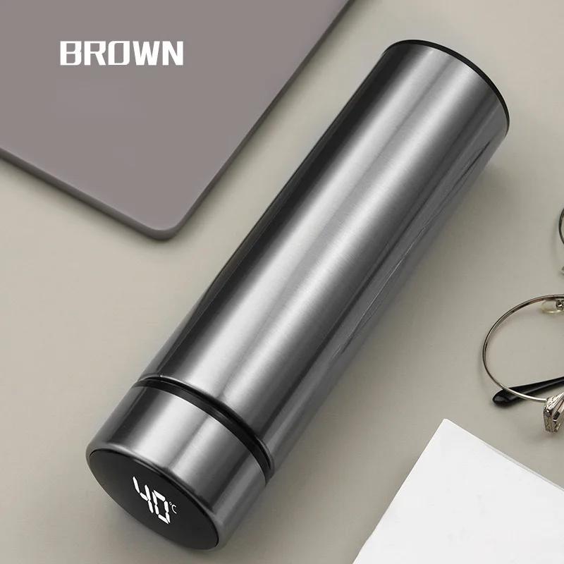 500ML Thermos Bottle Smart Cup 304 Stainless Steel Vacuum Digital With Temperature Display Insulated Intelligent Coffee Cup Uber