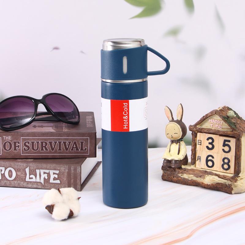 New stainless steel thermal insulation water cup business office straight cup handle cup lid gift water cup
