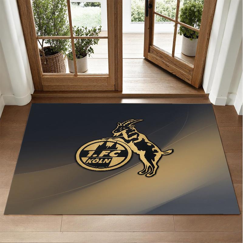 FC Köln Design Crystal Velvet Rug Soft Decorative Mat for Bedroom Entrance