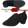Women's Professional Latin Dance Shoes with Mid-High Heel and Soft Sole for Ballroom, Teacher Training, and Square Dancing.