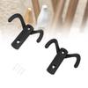 2sets Zinc Alloy Double Prong Hook Black Coat Hook Robe & Towel Hooks Wall Mounted Hook  For Towel