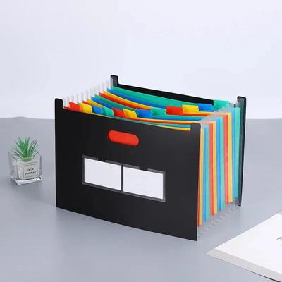 Expanding File Folder 13/25Pockets A4 Size Large Capacity Portable Accordian File Box File Pocket Filing Folder Organizer