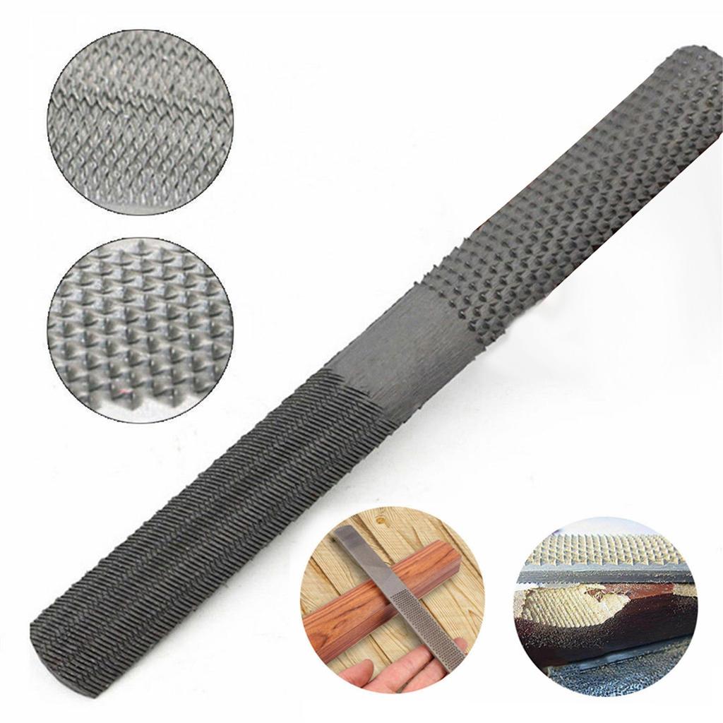 4 In 1 Carbon Steel Rasp File Carpentry Woodworking Wood Carving Hand Tool 200mm
