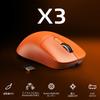 X ATTACK SHARK X3 Gaming Wireless USB Optical Sensor Up To 26000 Compatible with Ergonomic Orange A.JAZZ Ultra-Lightweight Mouse, 49g,