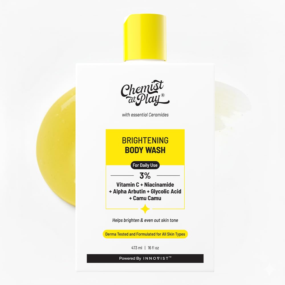 Chemist At Play Brightening Body Wash 473ml Pack of 1 For Glowing Skin Dark Spot Reduction