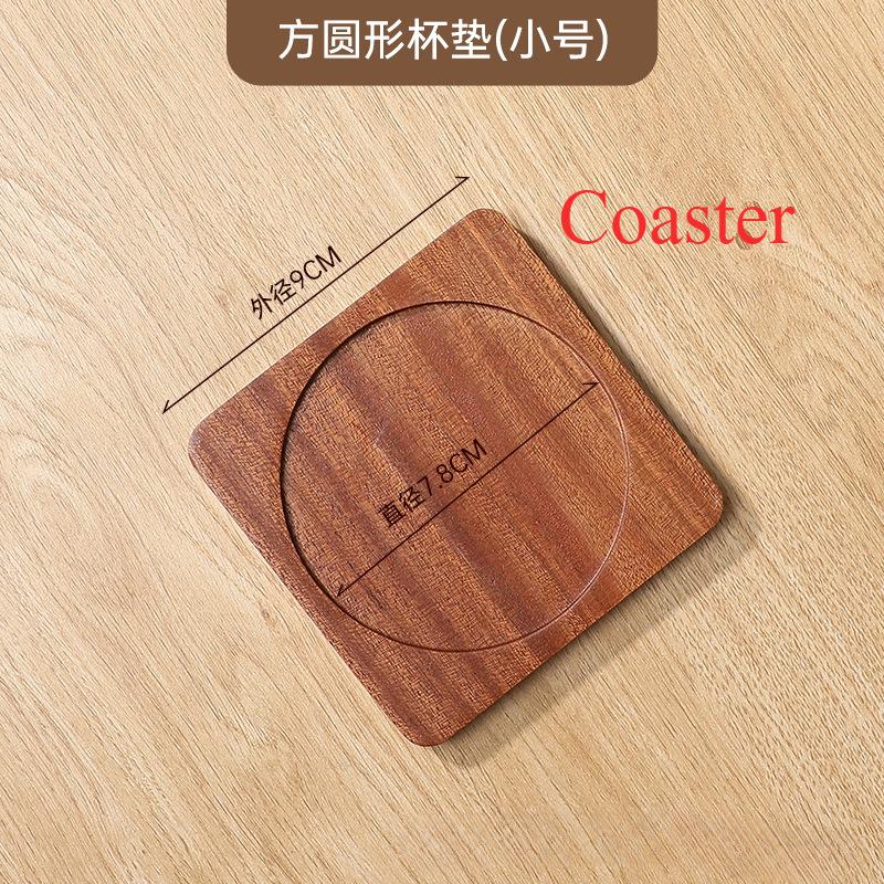 1PCS Wood Placemats Coasters Tea Coffee Cup Pad Decor Round Square Wooden Cup Mat Durable Heat Resistant Drink Mat 2025 New