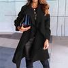 Women'S Long Sleeved Bandage Cardigan Woolen Windbreaker Women'S Coat