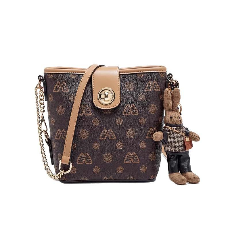 High-end Light Luxury Niche Printed Crossbody Bucket Bag Women's 2025 New Model Is Popular This Year, Super Hot Shoulder Women's Bag