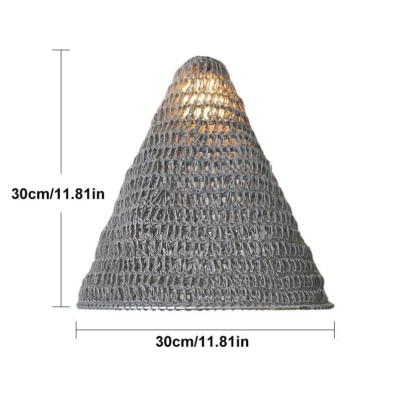 1PC Hand-woven Rustic Grey Bohemian Style Rope Lampshade Ornament Linen Rope Homestay 3 Sizes