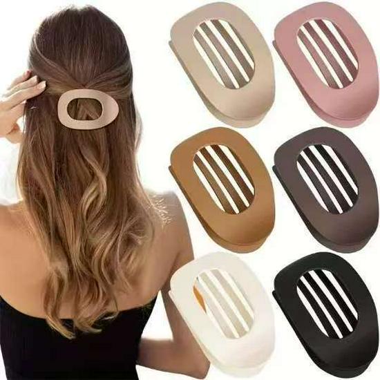 Curved Oval Updo Hair Claw - Temperament Shark Clip