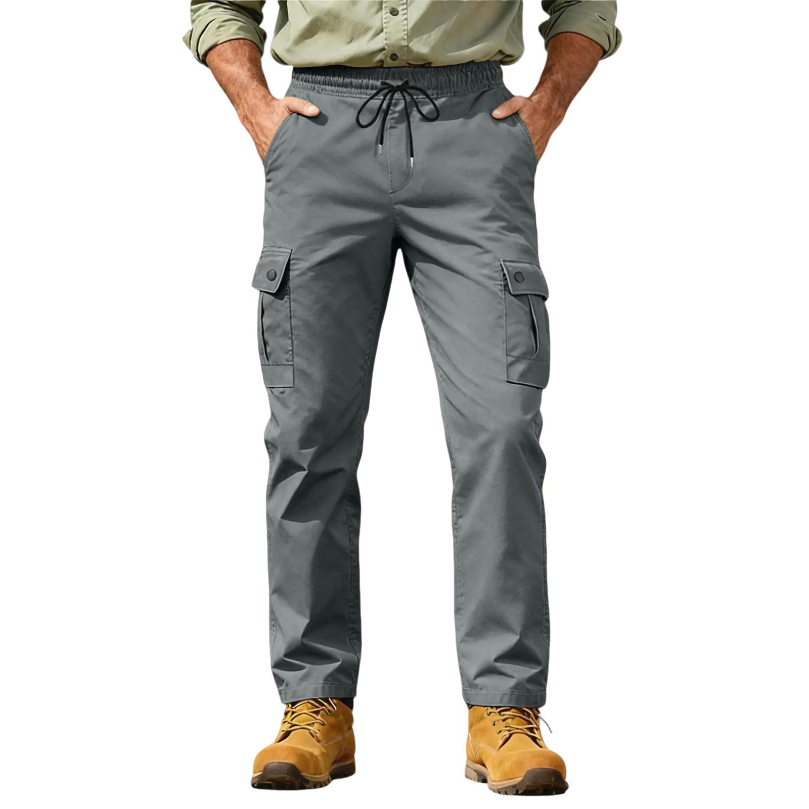 

Мужские брюки для работы свободного кроя, стрейч, с поясом на кулиске XXXL