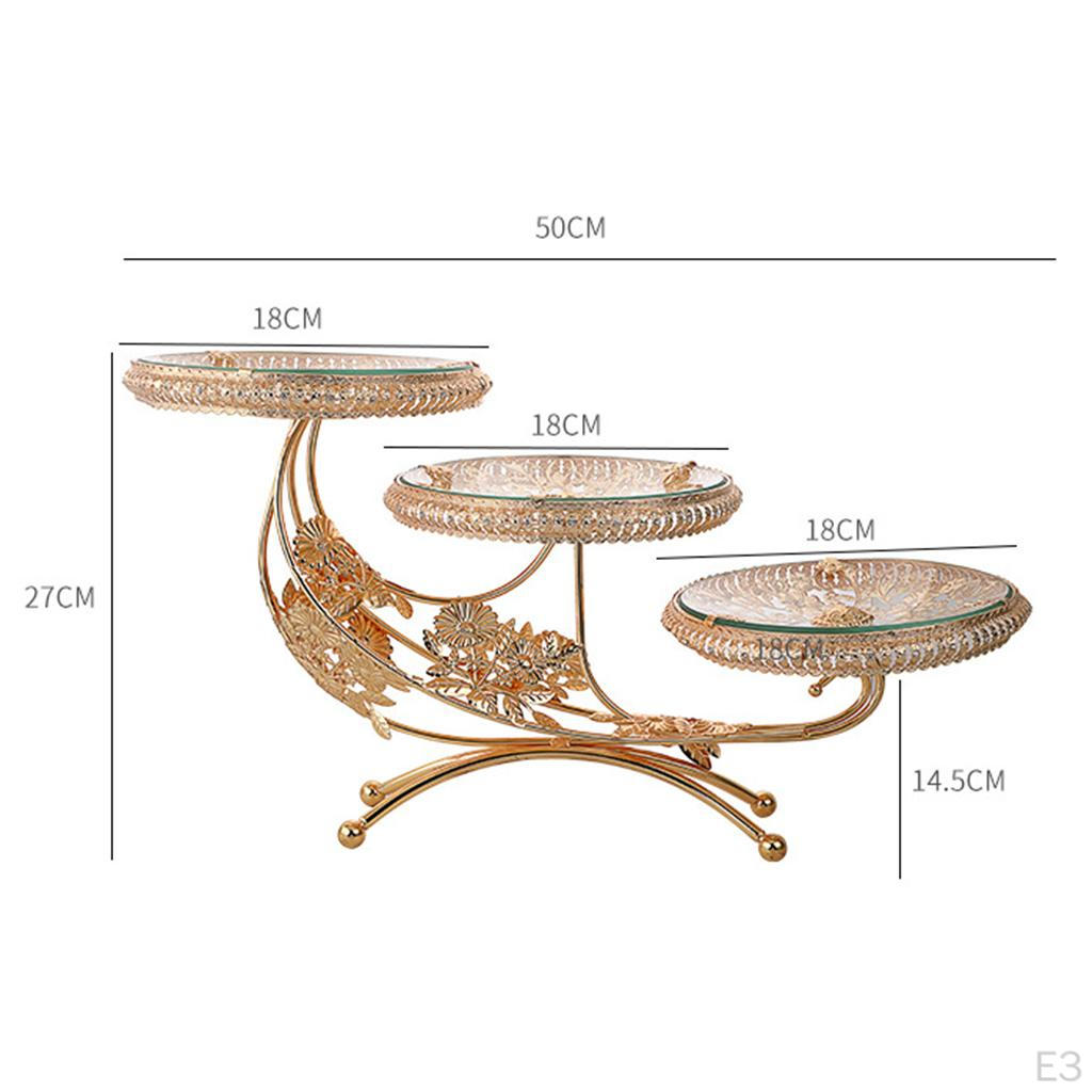Tigela de vidro temperado prato redondo suporte de exibição frutas doces bandeja de servir utensílios de cozinha para casamento