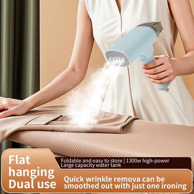 Portable Foldable Handheld Garment Steamer and Iron for Home and Dorm Use