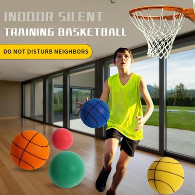 18/21/24CM Dětské skákací ztlumený basketbal Stlačitelný ztlumený skákací basketbal Vnitřní tichý míč pěna Basketbalový bounce fotbal