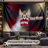 Poland Football Personalized Tapestry Support Custom Name, Wall Art Home Decoration