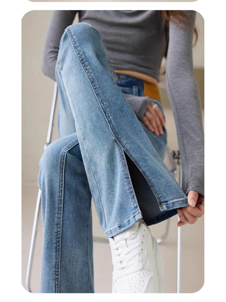 Women's 2025 High-Waisted Slimming Bell Bottom Jeans - Spring/Autumn Flare Pants