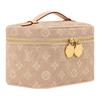 Louis Vuitton X Grace Coddington Catogram Meowgram Coated Canvas Mini Makeup Bag Women makeup bag Beige M15170