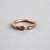 Adjustable Pure Copper Ring, Handmade Minimalist Open Ring, Hammered Copper Band, Boho Jewelry Gift