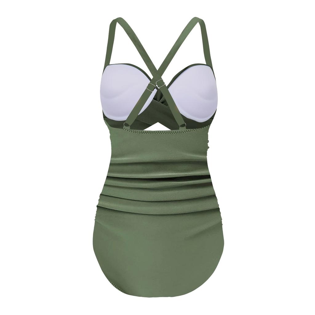 Womens Cutout Swimsuit Cross Back Bathing Suit