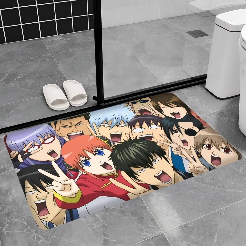 Comedy Anime Gintama Floor Mat Rectangle Anti-slip Home Soft Badmat Front Door Indoor Outdoor Mat Welcome Doormat