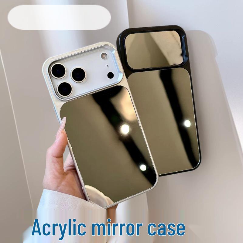 Acrylic Mirror Phone Case for Apple iPhone 17/16/15/14 - Makeup Mirror Protective Cover