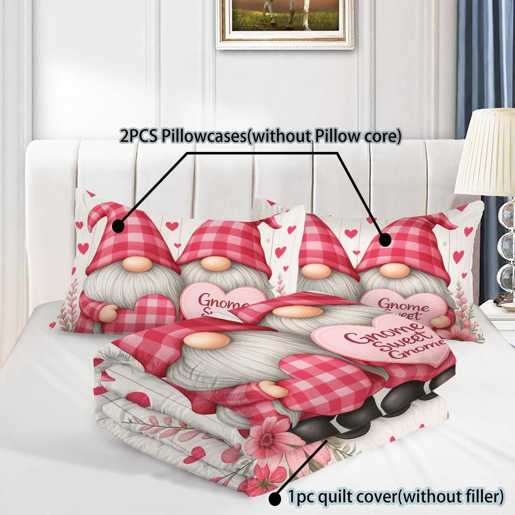 Quilt Cover Gnome Villain 3D Digital Printing Quilt Cover Three-Piece Home Textile Factory