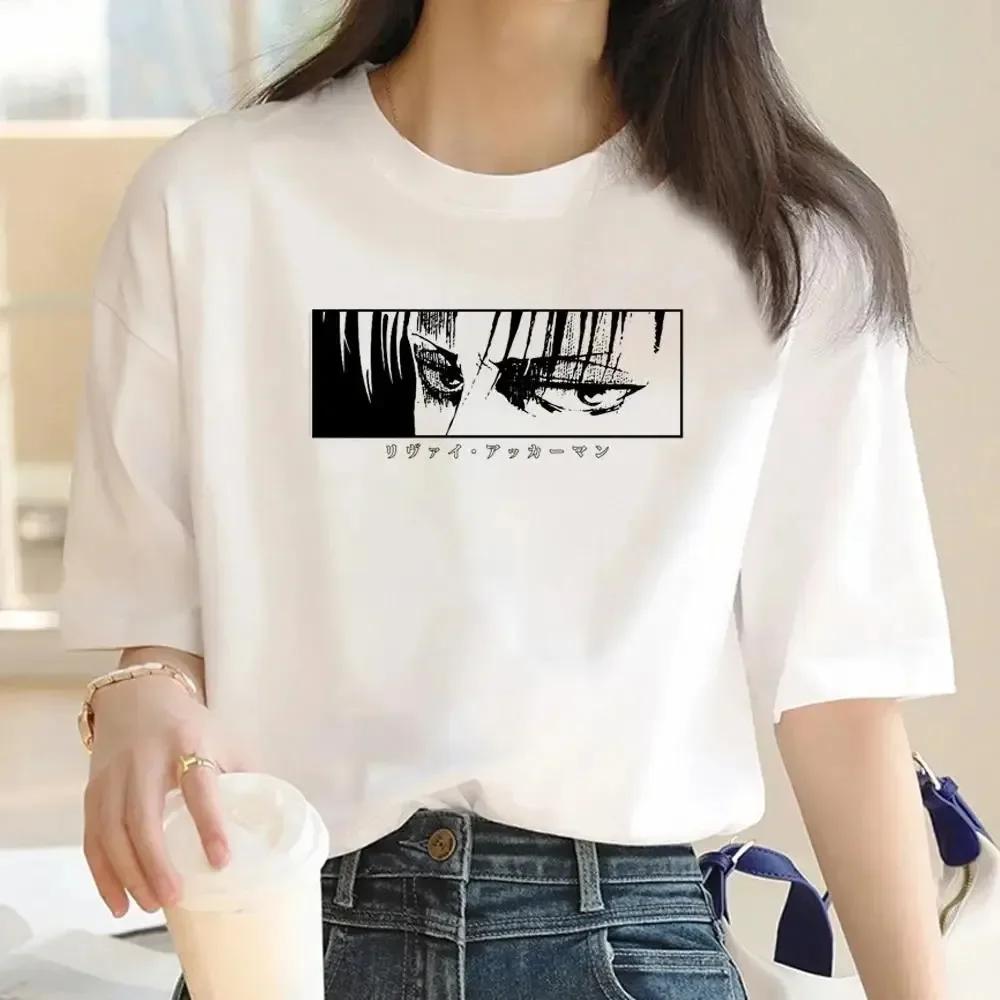 Japanese Anime Attack On Titan Graphic Print Harajuku T Shirt Casual Fashion Short Sleeve T-Shirt Women Graphic T Shirts